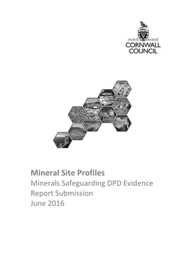 Mineral Site Profiles Minerals Safeguarding DPD Evidence Report Submission June 2016 Contents