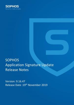 Application Signature Release Note V9.16.47