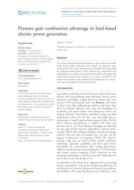 Pressure Gain Combustion Advantage in Land-Based Electric Power Generation
