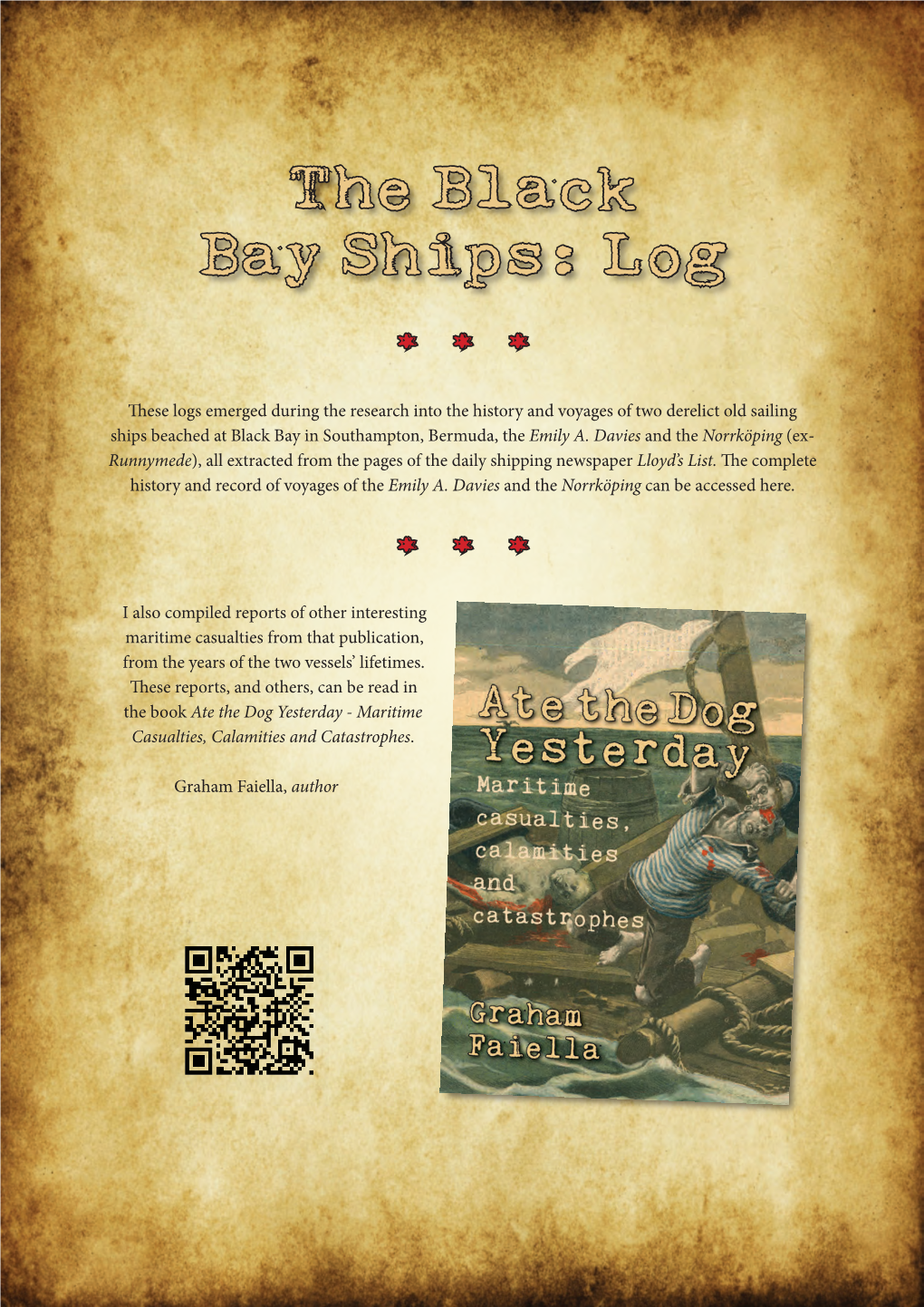 The Black Bay Ships: Log • • •