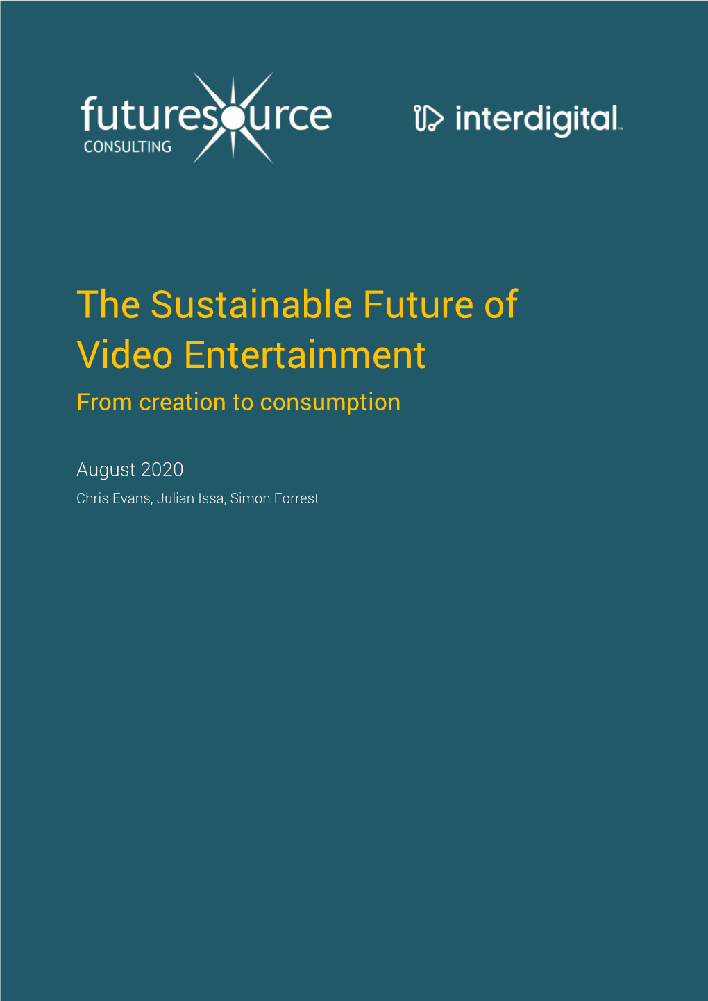 The Sustainable Future of Video Entertainment from Creation to Consumption