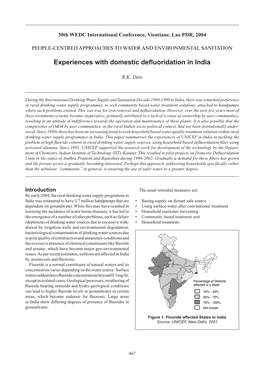 Experiences with Domestic Defluoridation in India