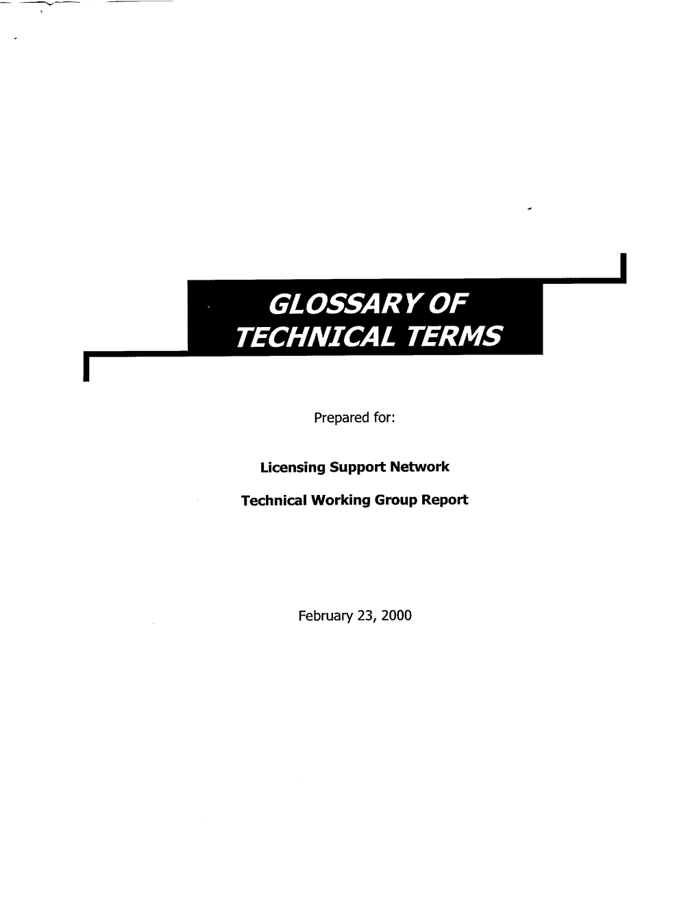 "Glossary of Technical Terms."