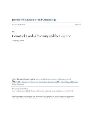 Comstock Load--Obscenity and the Law, the Henry H