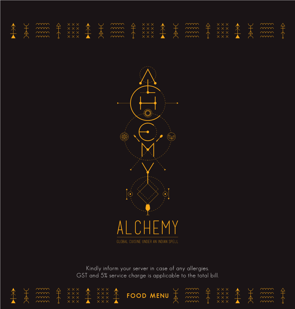 Alchemy Food Menu