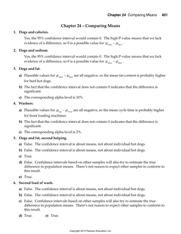 Chapter 24 – Comparing Means 1