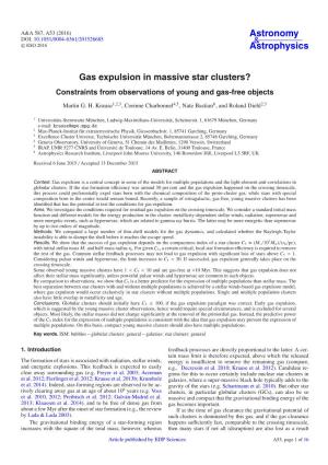 Gas Expulsion in Massive Star Clusters? Constraints from Observations of Young and Gas-Free Objects