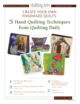 5Hand Quilting Techniques from Quilting Daily