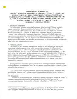 DOI Interagency Agreement 2004