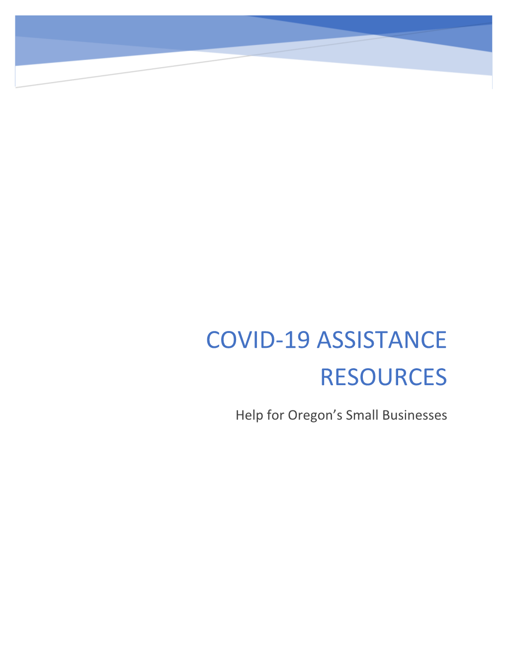Covid-19 Assistance Resources
