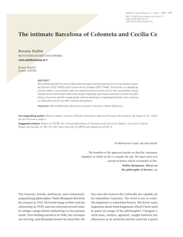 The Intimate Barcelona of Colometa and Cecília Ce
