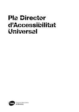 Pla Director D'accessibilitat Universal