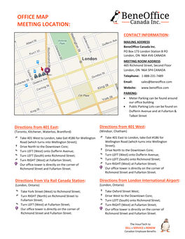 Office Map Meeting Location