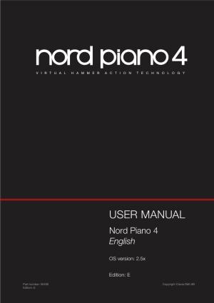 Nord Piano User Manual