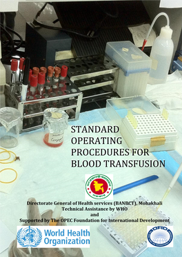 Standard Operating Procedure for Blood Transfusion