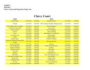 Chevy Court and Experience Stage Acts, 2018-2019 State Fairs