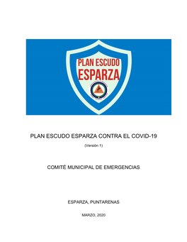 Plan Escudo Esparza Contra El Covid-19