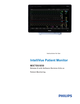 Instructions for Intellivue Patient Monitors