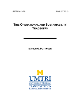 Tire Operational and Sustainability Tradeoffs