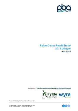 Fylde Coast Retail Study 2013 Update Main Report