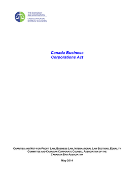 Canada Business Corporations Act