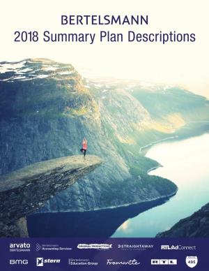 Bertelsmann 2018 Summary Plan Descriptions