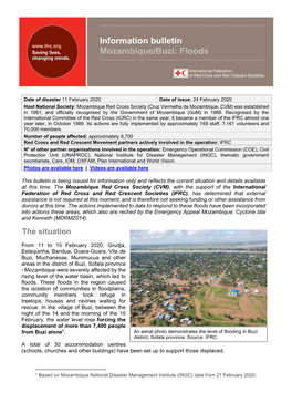 Information Bulletin Mozambique/Buzi: Floods