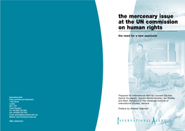 The Mercenary Issue at the UN Commission on Human Rights the Need for a New Approach
