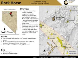 Rock Horse Tuscarora District, Nevada