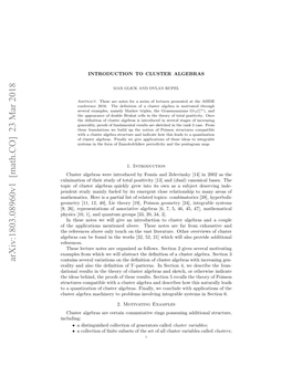 Introduction to Cluster Algebras 3