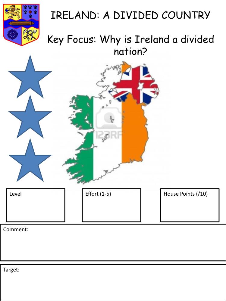 A DIVIDED COUNTRY Key Focus: Why Is Ireland a Divided Nation?