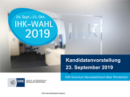 Kandidatenvorstellung 23. September 2019