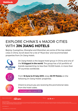 Explore China's 4 Major Cities with Jin Jiang Hotels