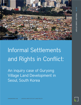 Informal Settlements and Rights in Conflict