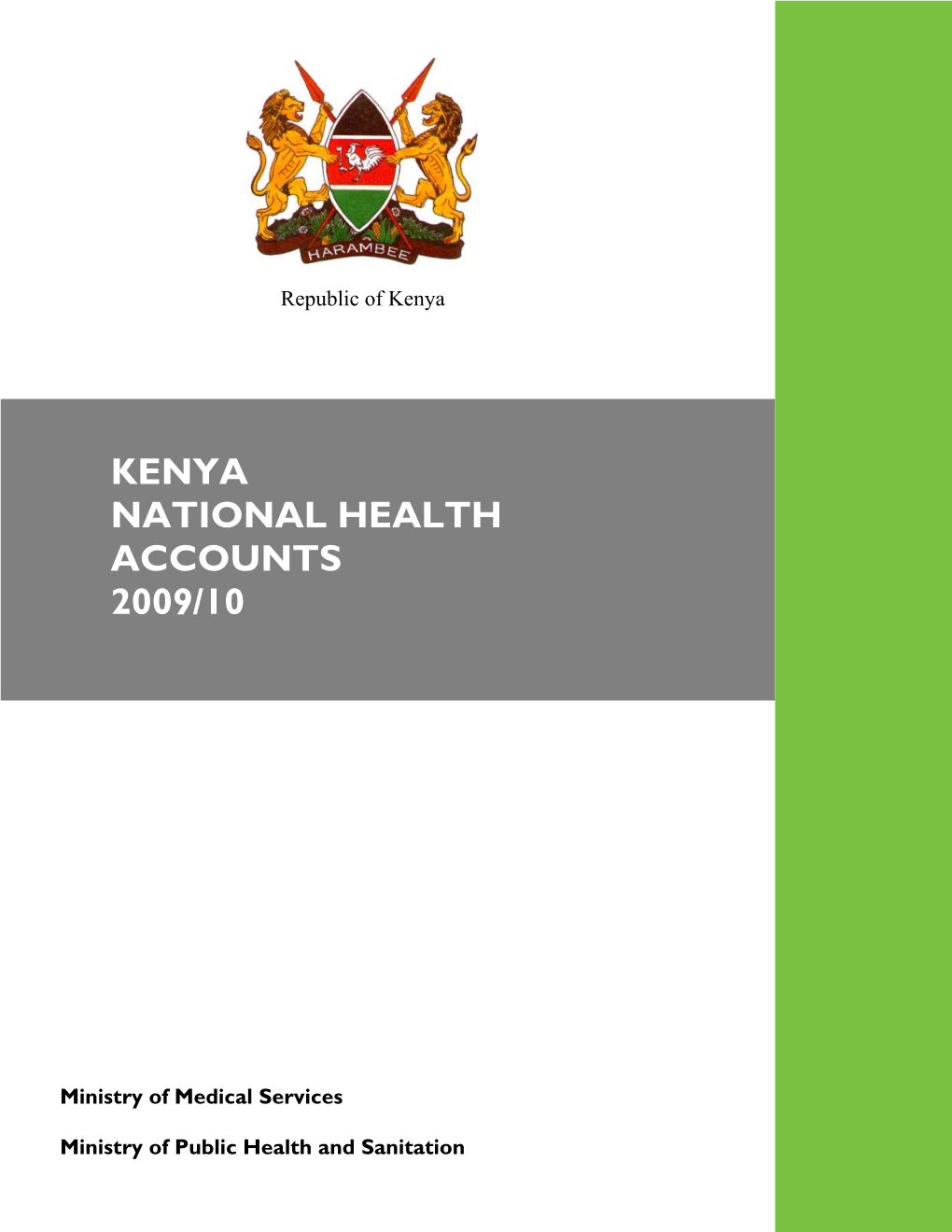 Kenya National Health Accounts 2009/10