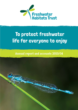 To Protect Freshwater Life for Everyone to Enjoy