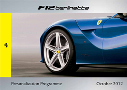 October 2012 Personalization Programme