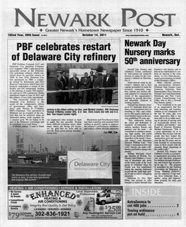 PBF Celebrates Restart of Delaware City Refinery