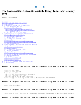 The Louisiana State University Waste-To Energy Incinerator, January 1994