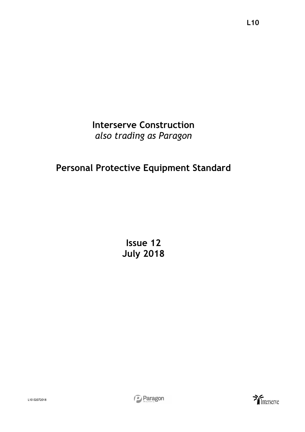 Personal Protective Equipment Standard