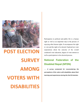 Post Election Survey Among Voters with Disabilities