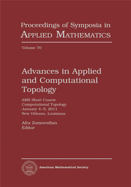 Advances in Applied and Computational Topology, Volume 70