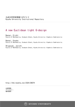 A New Euclidean Tight 6-Design