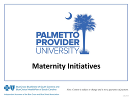 Maternity Initiatives