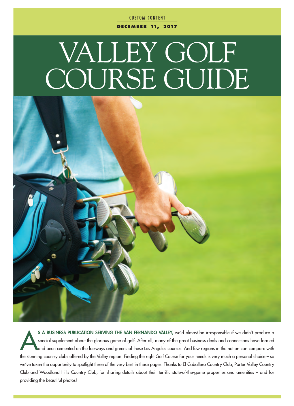 Valley Golf Course Guide
