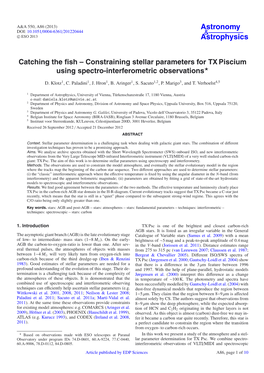 Constraining Stellar Parameters for TX Piscium Using Spectro-Interferometric Observations