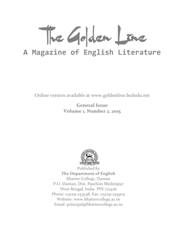 A Magazine of English Literature