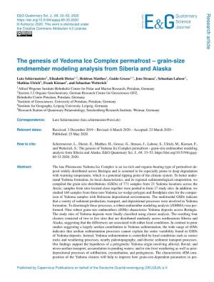 Grain-Size Endmember Modeling Analysis from Siberia and Alaska