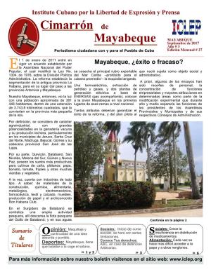MAYABEQUE Mayabeque Septiembre De 2017 Año # 3 Periodismo Ciudadano Con Y Para El Pueblo De Cuba Edición Mensual # 27