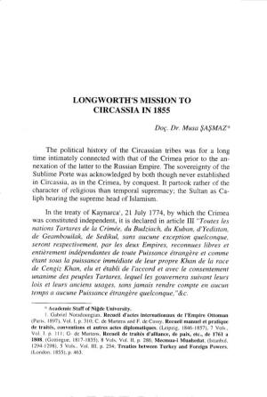 Longworth's Mission to Circassia in 1855